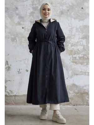 Siyah Molera İçi Kürklü Kaban