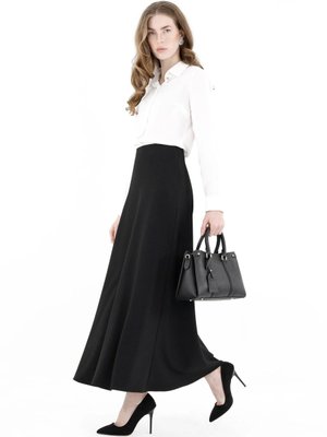 Scuba Krep Siyah Etek