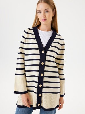 Over Triko Hırka Lacivert Taş