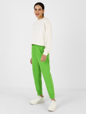 Çimen Yeşili Beli Lastikli Pantolon