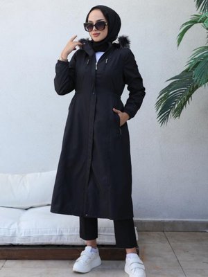 Bel Büzgülü Bondit Kaban Siyah