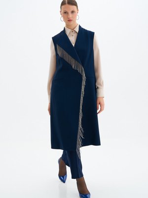 Püskül Zincir Detaylı Yelek Püskül Zincir Detaylı Yelek