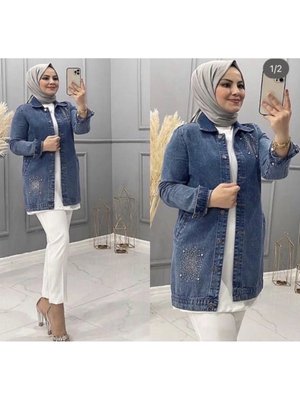 Taşlı Kot Ceket Taşlı Kot Ceket
