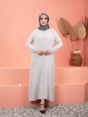 Sade Günlük Tam Boy Gizli Patlı Ferace