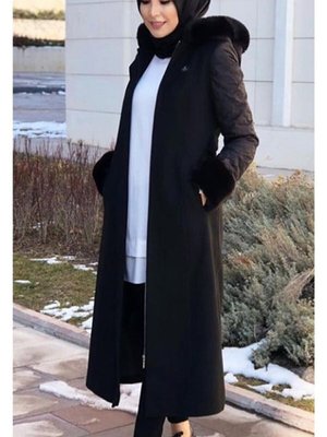 Trend Kap Kapitone Detaylı Modaayka Kaban