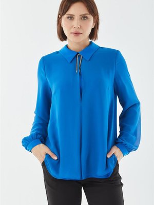 Şifon Kaplama Kobalt Mavi Bluz
