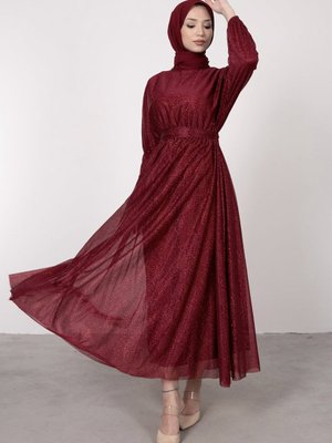 Simli Mevlana Abiye Elbise Simli Mevlana Abiye Elbise