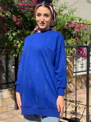 Saks Taşlı Tarz Sweat