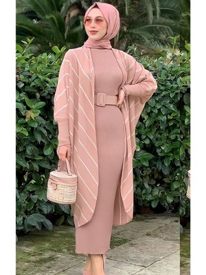 Kumaş Hırka Ve İkili Takım Triko Elbise