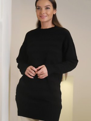 Siyah Uzun Kollu Triko Tunik