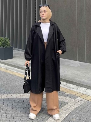 Nelly Balon Kol Kuşaklı Trençko