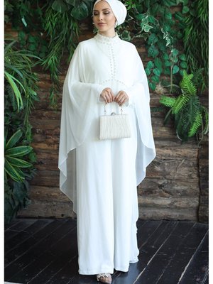 White Corner Abiye Tulum Ekru