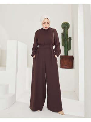 Kuşaklı Tulum Kahverengi