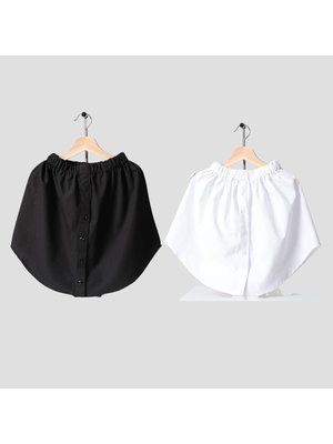 Gömlek / Kurtarıcı Içlik Etek 2'li Paket Poplin Pamuk