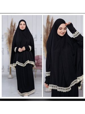 Çift Parça Işlemeli Namaz Elbisesi