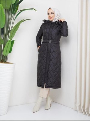 Ender Büyük Beden Kadın Tesettür Araboy İçi Elyı Şişme Mont