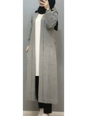 Üzüm Kol Standart Beden Cepli Hırka