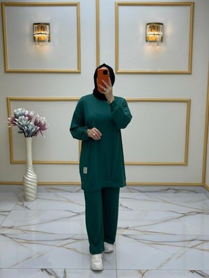 Zümrüt Yeşili Fitilli Tunik