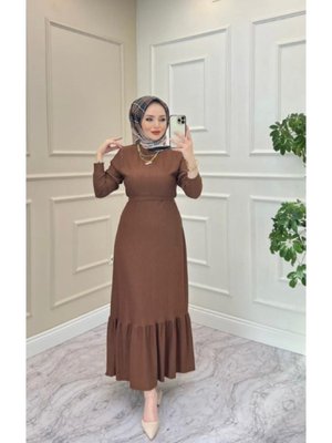 Etek Fırfır Detaylı Elbise