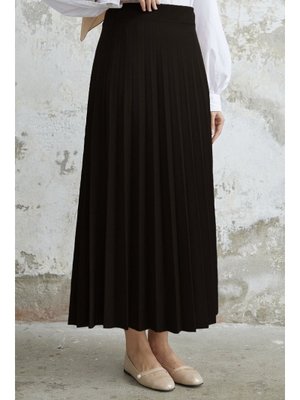 Acı Kahve Luisa Beli Lastik Piliseli Etek Acı Kahve Luisa Beli Lastik Piliseli Etek