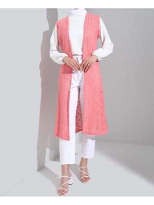 Dantelli Uzun Yelek