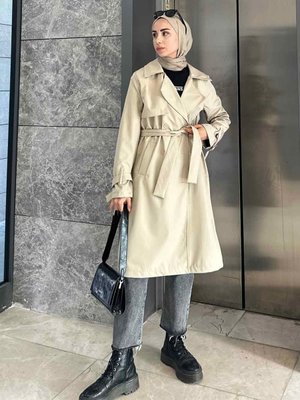 Klasik Kuşaklı Trençkot