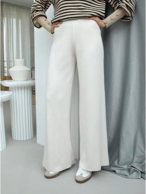 Triko Pantolon Çelik Örme Ekru