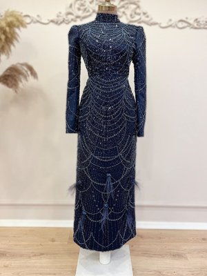 Tas Ve Payet Detaylı Abiye Elbise