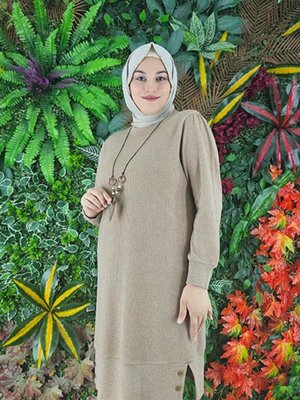 Kadın Kolyeli Tesettür Tunik