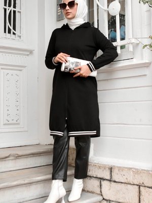 Pelit Fermuarlı Kap Siyah