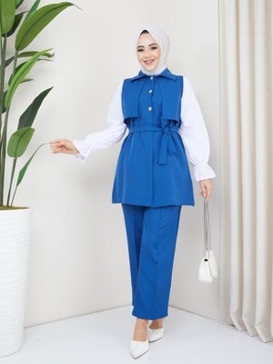 Düğmeli Double Pantolon Yelek Takım Düğmeli Double Pantolon Yelek Takım