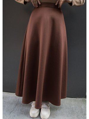 Puf Scuba Kloş Etek Beyaz Puf Scuba Kloş Etek Beyaz