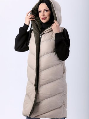 Bej Çift Taraflı Şişme Yelek