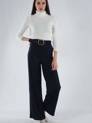 Lacivert Bol Paça Pantolon Lacivert Bol Paça Pantolon