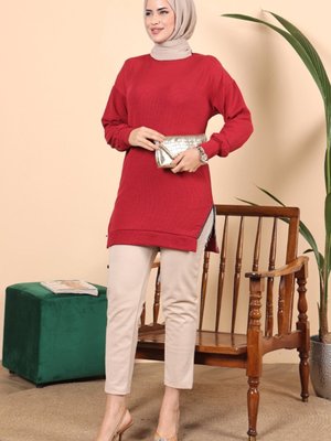 Zincirli Tunik Bordo