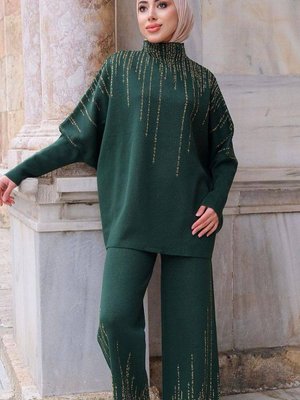 2li Triko Takım Elbise Zümrüt Yeşil