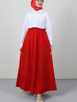 Kloş Etek Kırmızı Kloş Etek Kırmızı