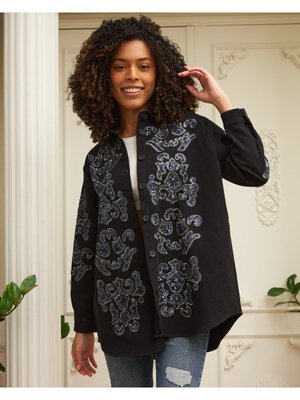 Gabardin Nakışlı Gömlek