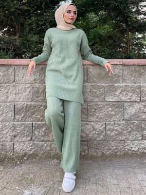 Fitilli Uzun Kol Alt Üst İkili Takım Bluz Pantolon Fitilli Uzun Kol Alt Üst İkili Takım Bluz Pantolon