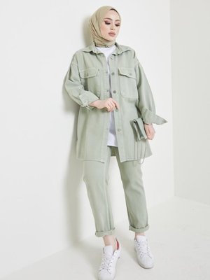 Ceket Pantolon İkili Kot Takım Çağla