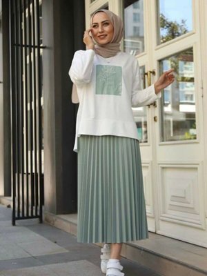 Mint Piliseli Etekli Takım