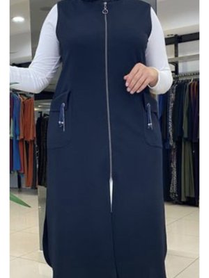 Fermuarlı Uzun Spor Yelek Fermuarlı Uzun Spor Yelek