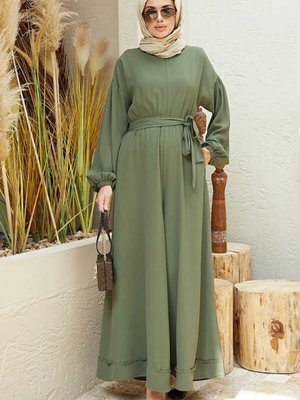 Krep Tulum Elbise Haki Krep Tulum Elbise Haki