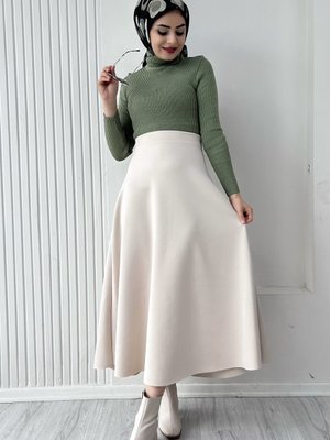 Scuba Tesettür Kloş Etek Scuba Tesettür Kloş Etek