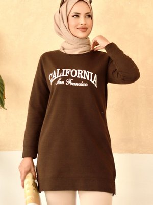 California Baskılı Tunik Kahve California Baskılı Tunik Kahve
