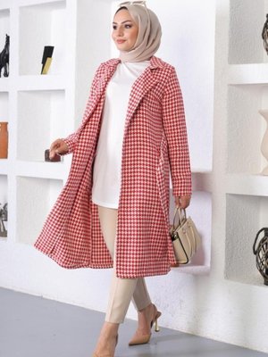 Kazayağı Trençkot Kırmızı