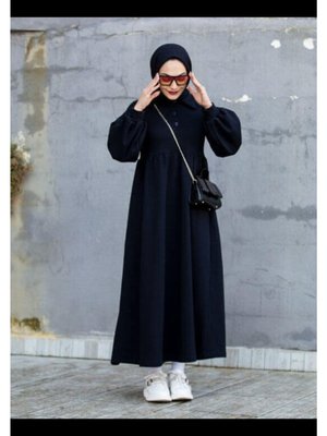 Yakalı Sweat Elbise Yakalı Sweat Elbise