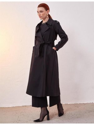 Kuşaklı Çıtçıtlı Trençkot