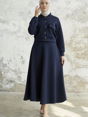 Mileya Kapak Cepli Etekli Scuba Takım Lacivert