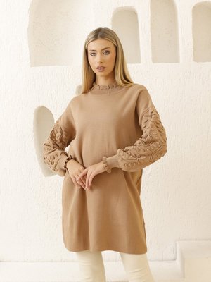 Kol Detaylı Triko Tunik